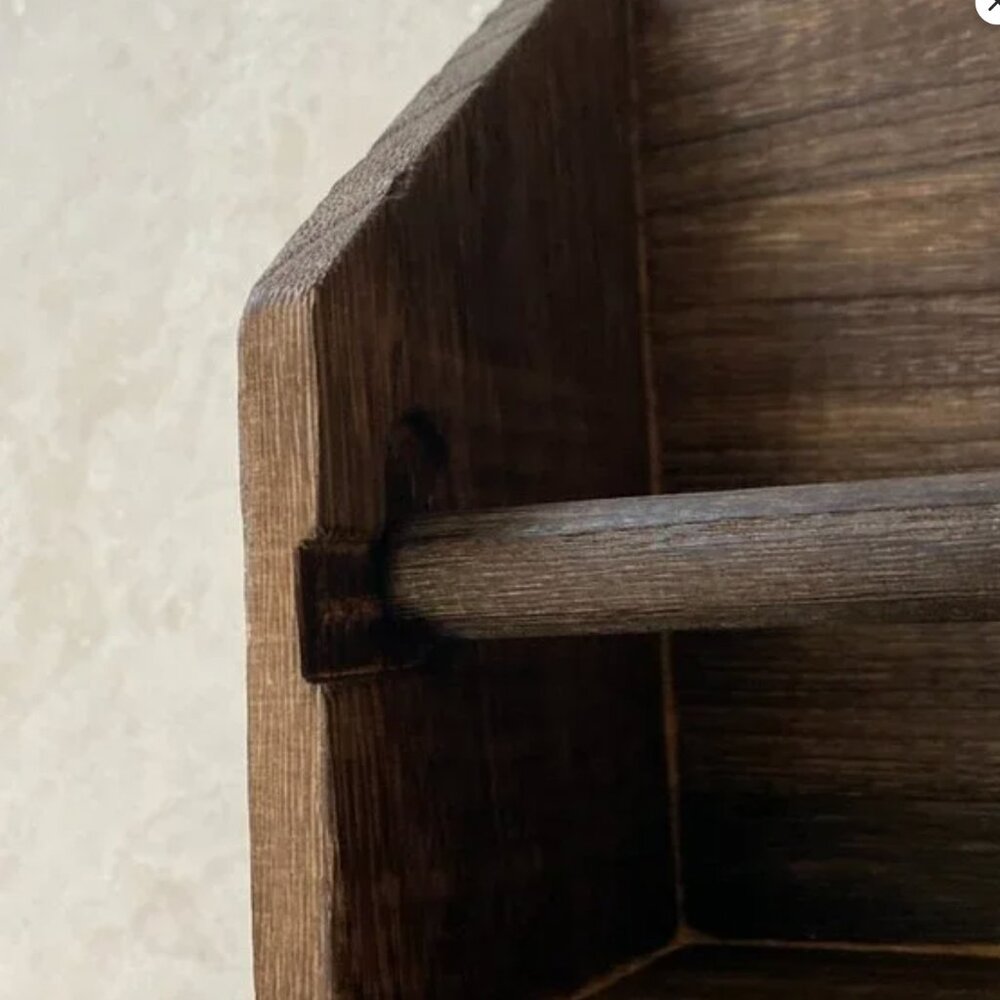 Rustic Wood Wall Mount Toilet Paper Holder with Phone Storage Shelf, NWOT - Picture 7 of 9